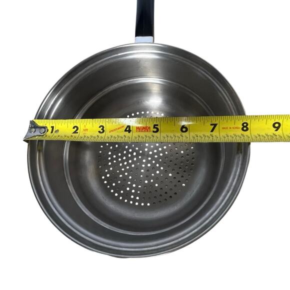 Vintage Saladmaster Stainless Steel Steamer Strainer Insert Pan Made In USA 8” - Picture 7 of 16